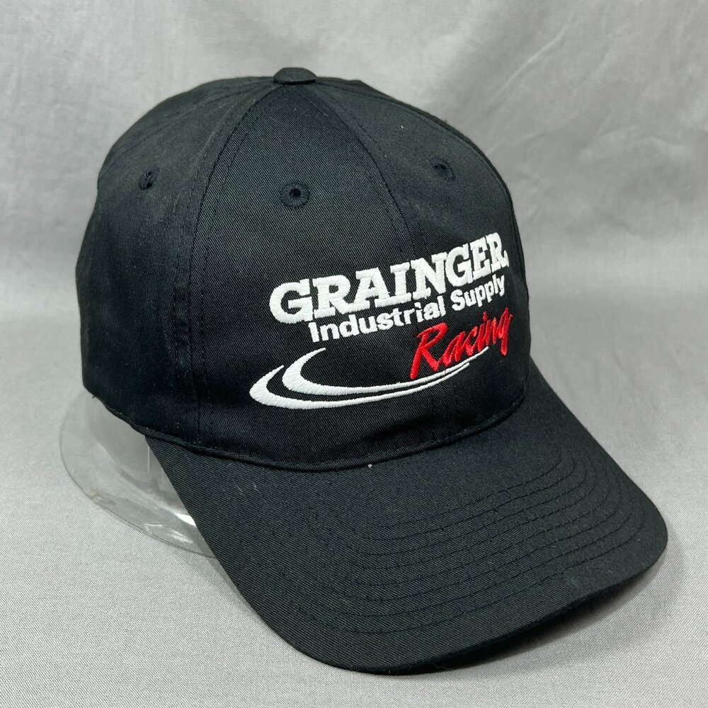 Grainger Motorsports NASCAR Strapback Hat Cap Black Adjustable Roush Racing Mens